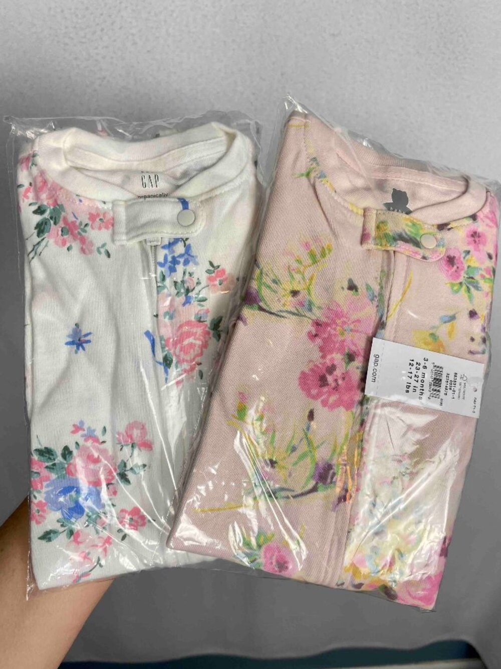 Gap NWT Baby First Favorites Organic Cotton One Piece SET OF TWO Sz 3-6 Months